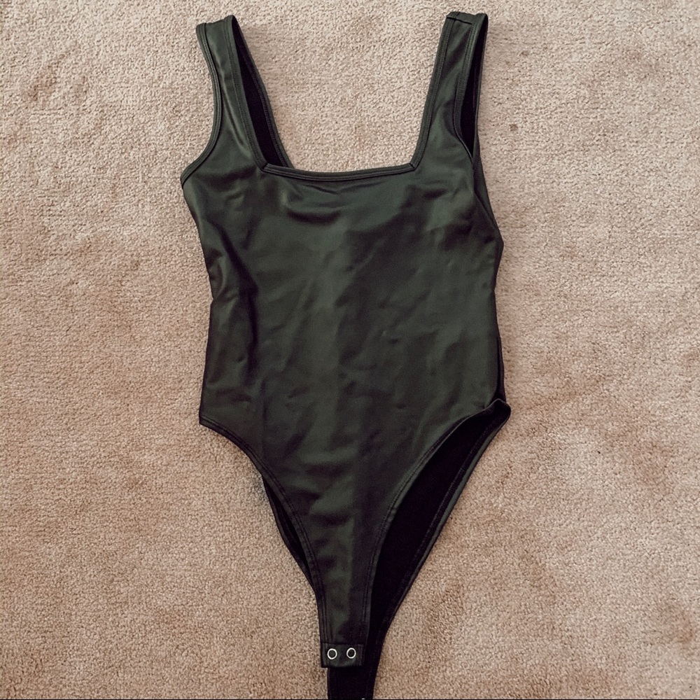 WORN ONCE Forever 21 Faux Leather Bodysuit